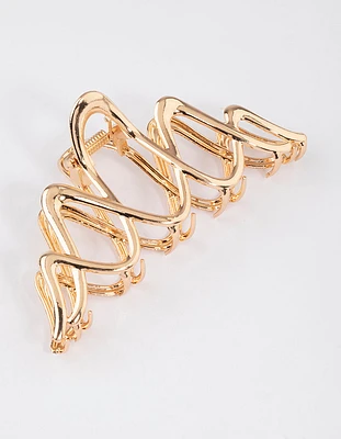 Gold Infinity Metal Hair Claw