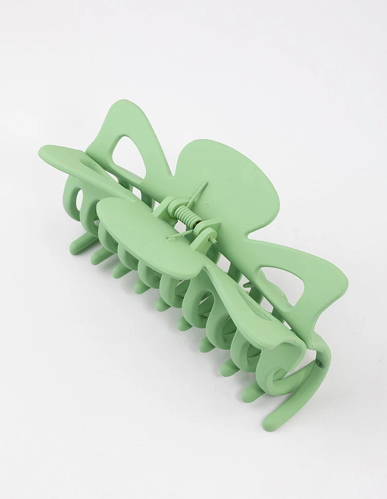 Acrylic Green Triangular Cut Out Claw Clip