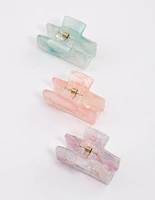 Acrylic Pastel Mini Rectangular Claw Clip Pack