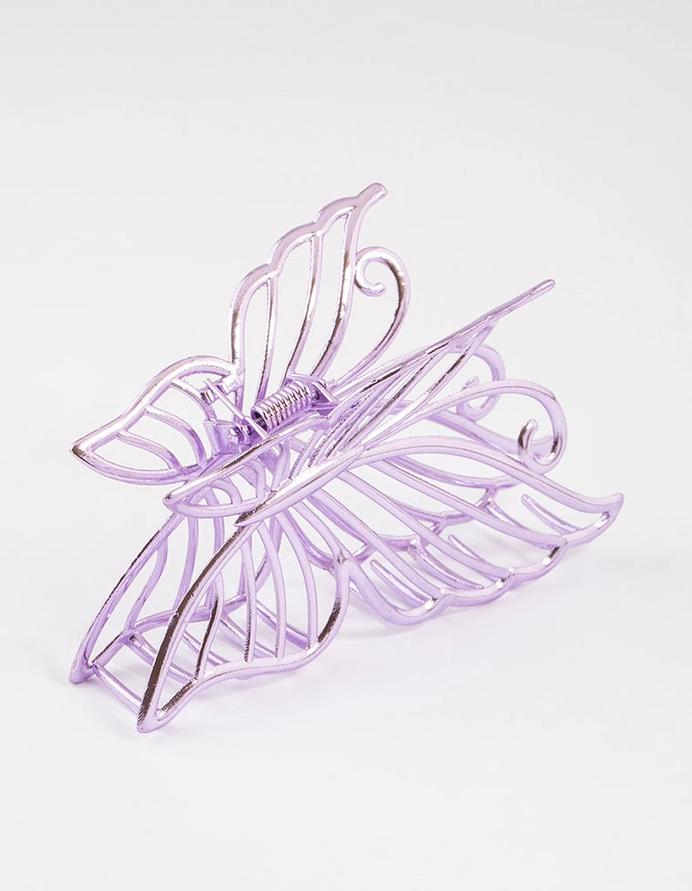 Lilac Detailed Butterfly Claw Clip