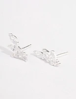 Sterling Silver Cubic Zirconia Climber Earrings