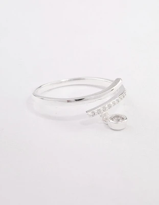 Sterling Silver Cubic Zirconia Charm Ring