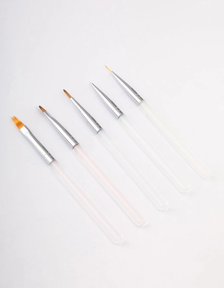 Mixed Metal Nail Brush Set 5-Pack