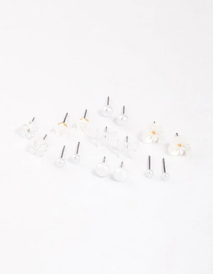 Gold Garden Mixed Stud Earrings 8-Pack