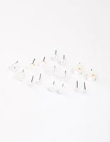 Gold Garden Mixed Stud Earrings 8-Pack