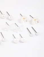 Gold Garden Mixed Stud Earrings 8-Pack