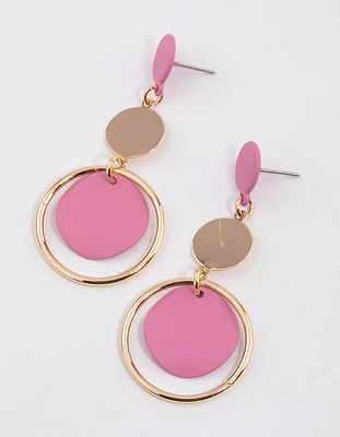 Graduating Disc Drop Earrings