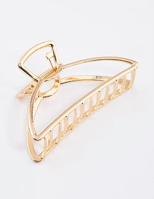 Gold Large Outline Claw Clip