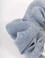 Blue Fabric Hair Scrunchie