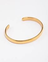 Gold Plated Stainless Steel Classic Plain Wrist Cuff