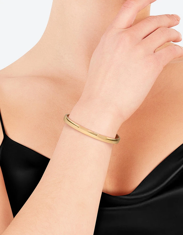 Waterproof Gold Plated Stainless Steel Classic Plain Wrist Cuff