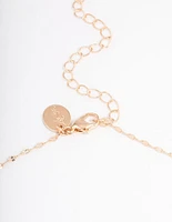 Gold Semi Precious Pear Necklace