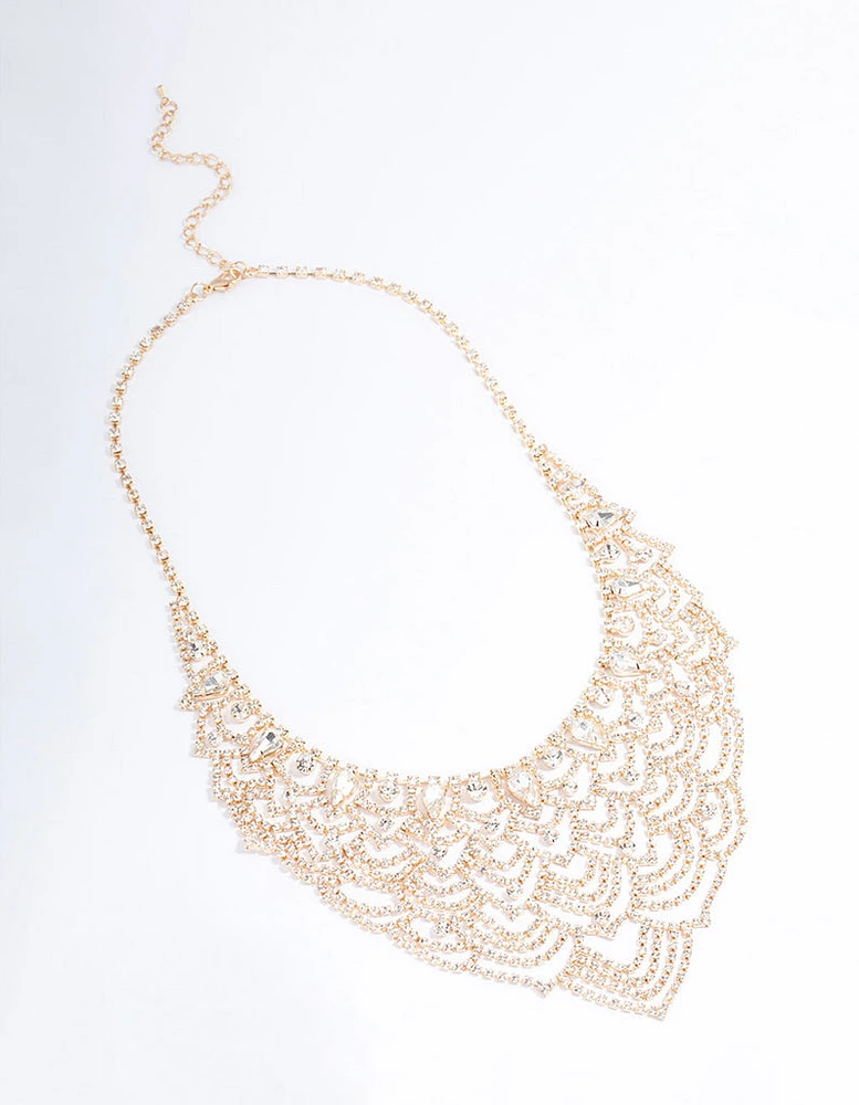 Gold Lattice Cup Chain Necklace