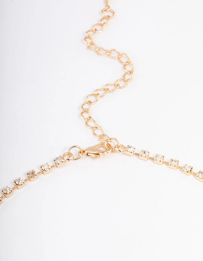 Gold Lattice Cup Chain Necklace