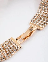 Gold Marquise Bling Bracelet