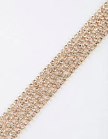 Gold Ultra Bling Cup Chain Bracelet