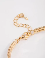 Gold Lattice Cup Chain Hand Chain