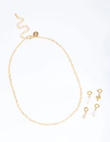 Letter 'S' Gold Plated Initial Customisable Charm Necklace