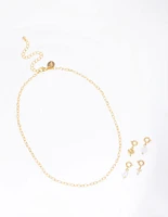 Letter 'T' Gold Plated Initial Customisable Charm Necklace