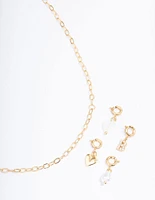 Letter 'B' Gold Plated Initial Customisable Charm Necklace