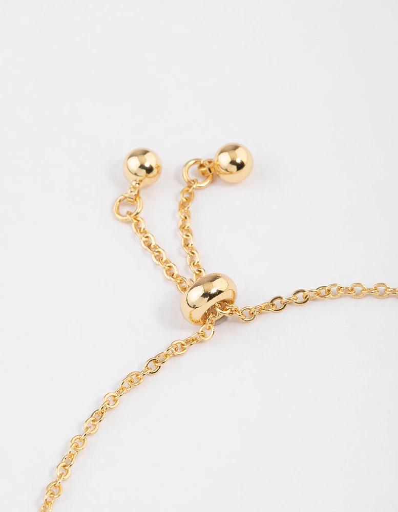 Gold Plated Leo Script Bracelet