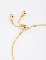 Gold Plated Capricorn Script Bracelet