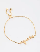 Gold Plated Aquarius Script Bracelet