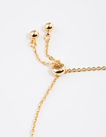 Gold Plated Pisces Script Bracelet