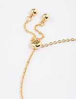 Gold Plated Libra Script Bracelet