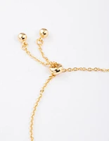 Gold Plated Scorpio Script Bracelet