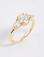 Gold Plated Oval Enchanting Ring