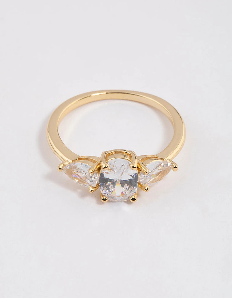 Gold Plated Oval Enchanting Ring