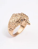 Antique Gold Majestic Eagle Ring