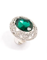 Rhodium Opulent Oval Ring