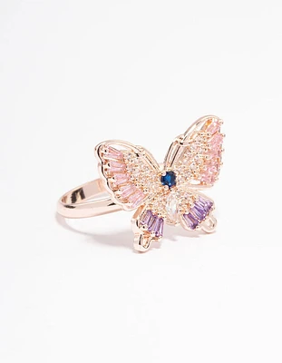 Rose Gold Cute Butterly Ring