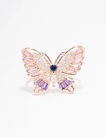 Rose Gold Cute Butterly Ring