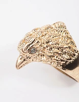 Antique Gold Majestic Eagle Ring