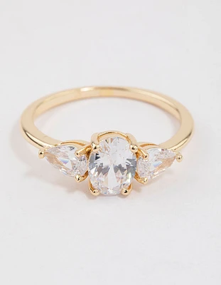 Gold Plated Oval Enchanting Ring