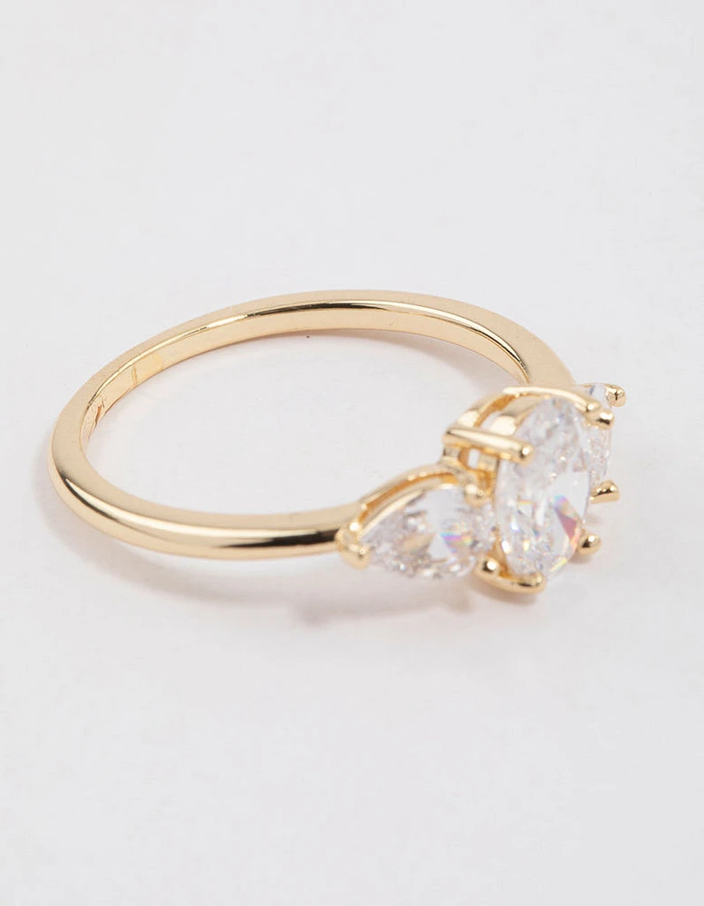 Gold Plated Oval Enchanting Ring
