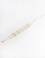 Gold Multi-Row Pearl Choker