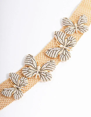 Gold Statement Butterfly Choker