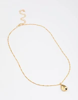 Gold Plated Dainty Drop Twisted Necklace