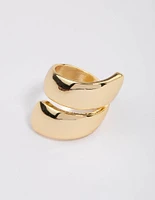 Gold Plated Classic Chunky Wrapped Ring