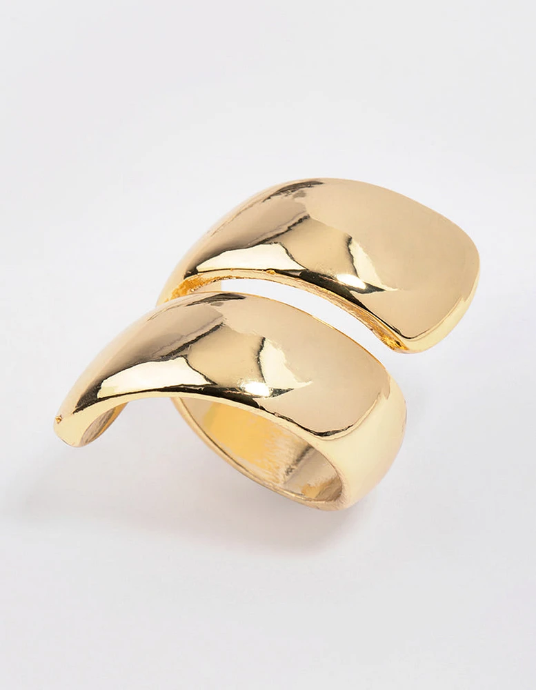 Gold Plated Classic Chunky Wrapped Ring