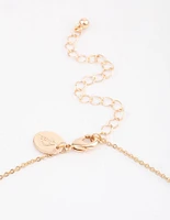 Gold Mini Mushroom Pendant Necklace