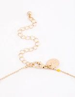 Gold Mini Ball Chain Mixed Bead Necklace