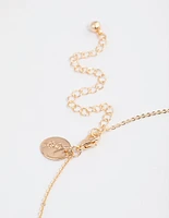 Gold Diamante Mini Star Necklace