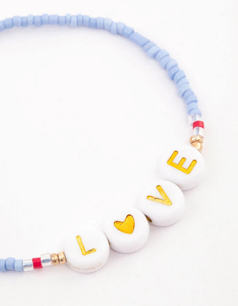 Gold Sandblast Love Bracelet