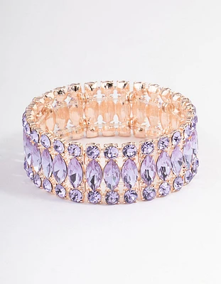 Rose Gold Marquise Stone Bracelet