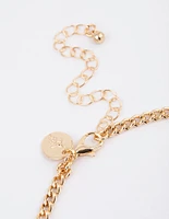 Gold Statement 3D Fine Flower Necklace